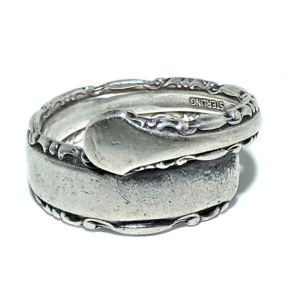 ALVIN Sterling Ring Silver Bypass Spoon 925
